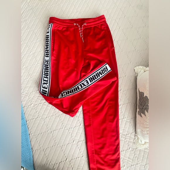 ARMANI EXCHANGE red sweatpants size x small - Picture 4 of 5